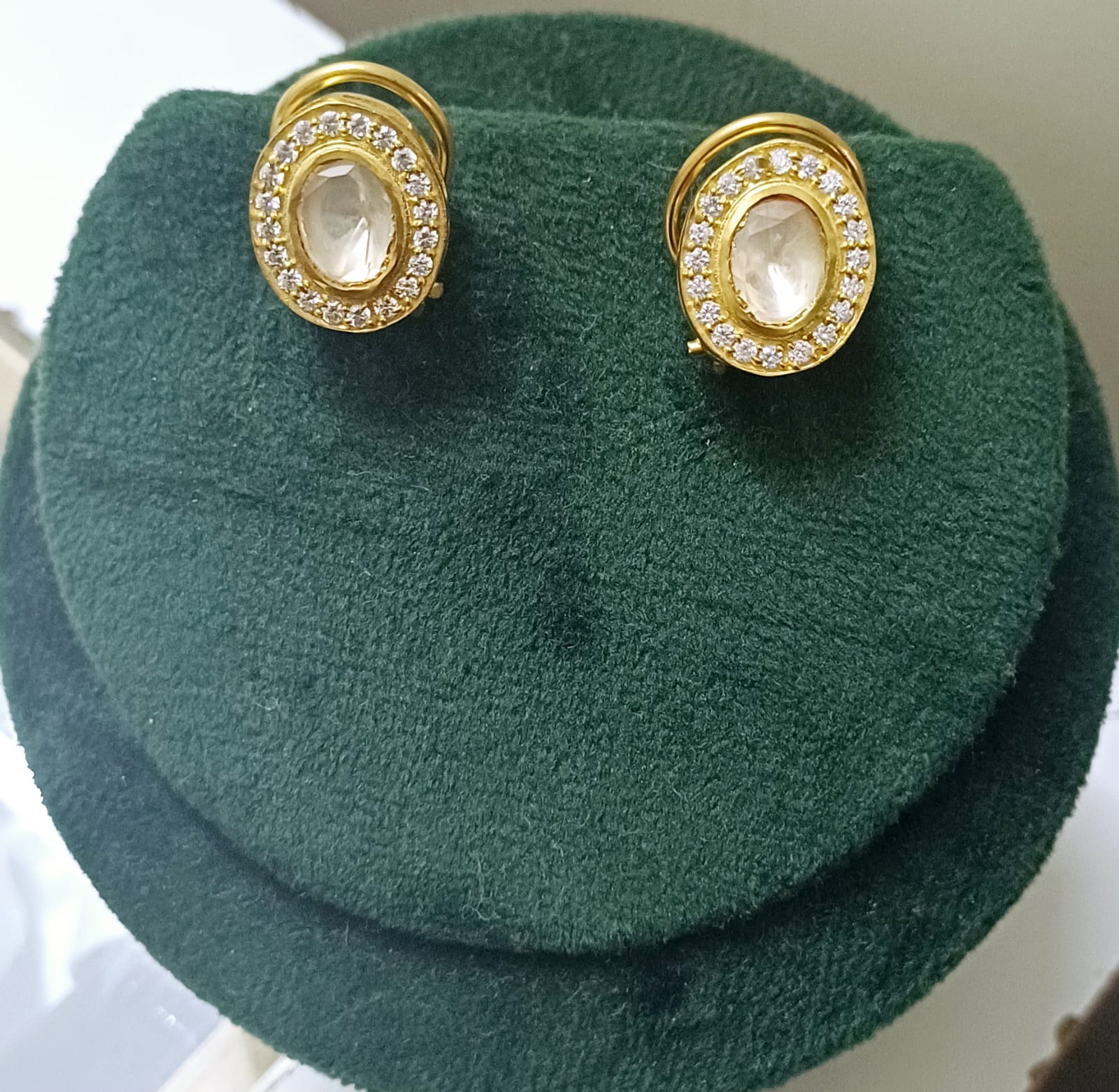 Polki Oval Studs